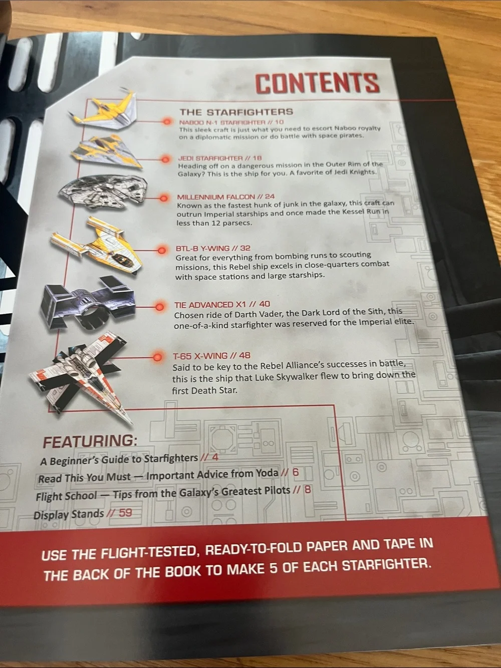 Star Wars Folded Flyers book- makes 30 paper Starfighters